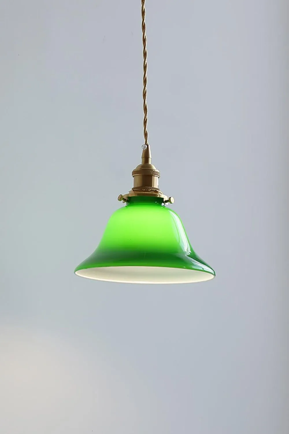 Vintage Green Bell Pendant Light