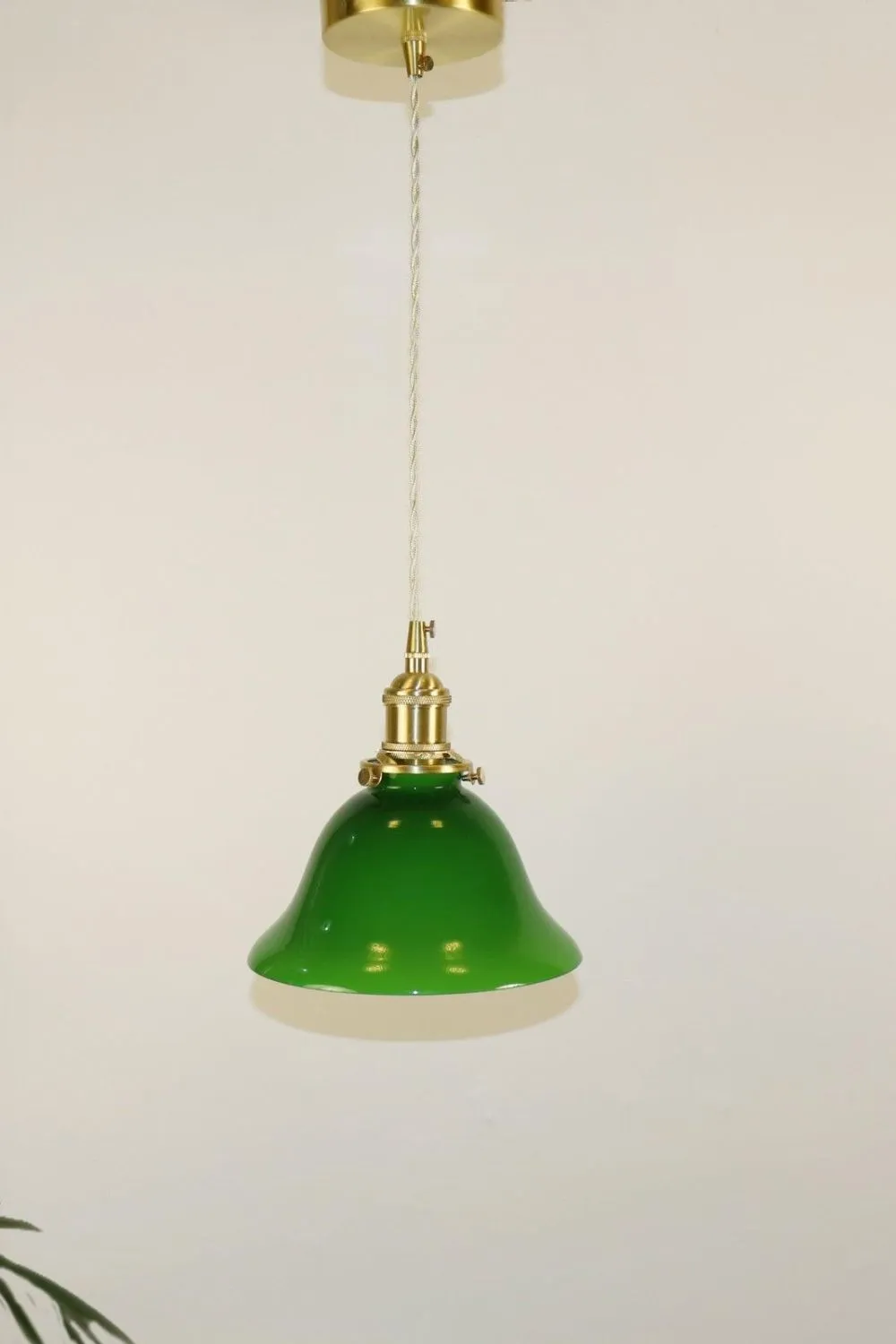Vintage Green Bell Pendant Light