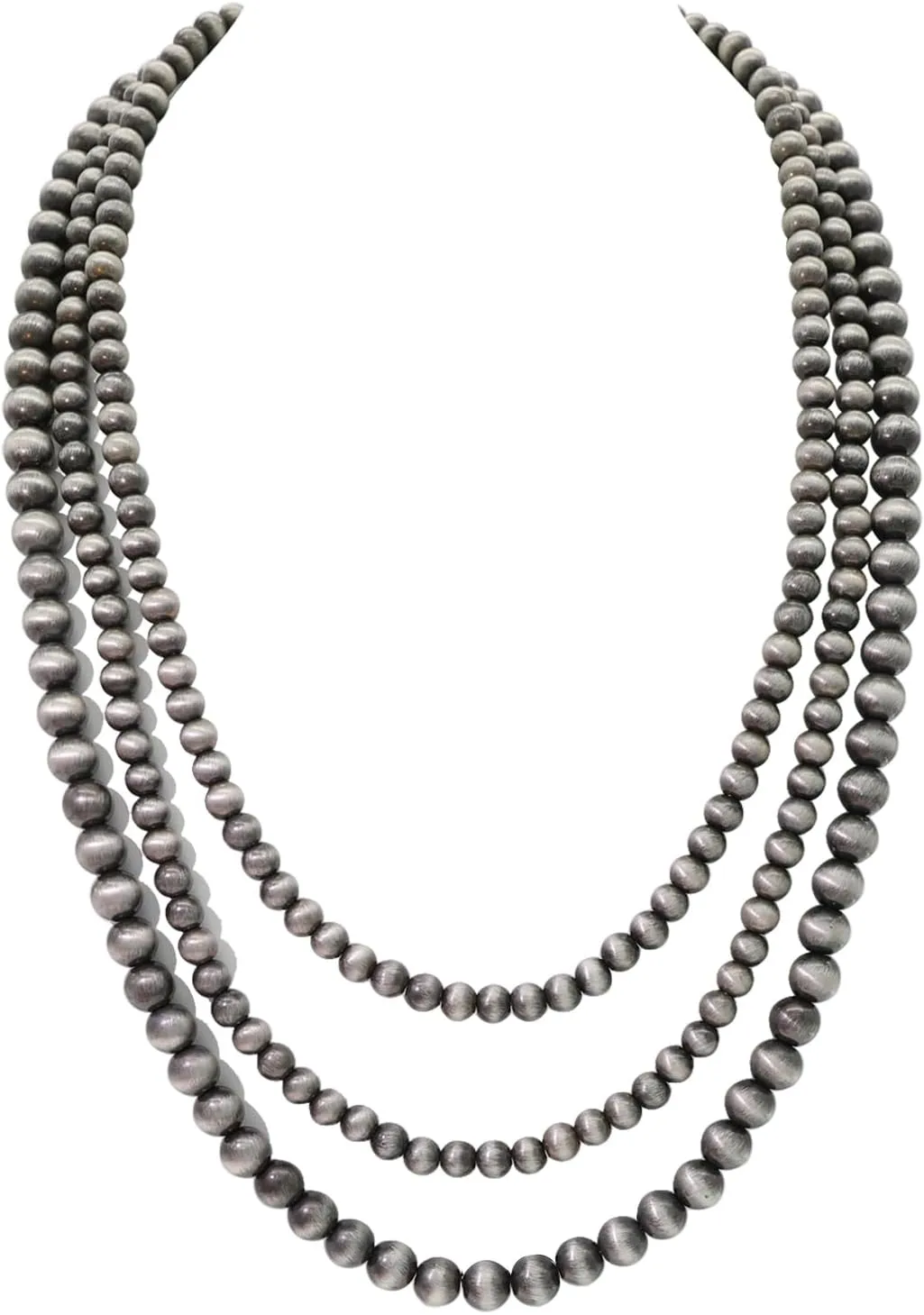 Western Navajo Pearl Necklace for Women Multi Layer Pearls Turquoise Beaded Boho Chic Statement Necklaces Southwestern Navajo jewelry