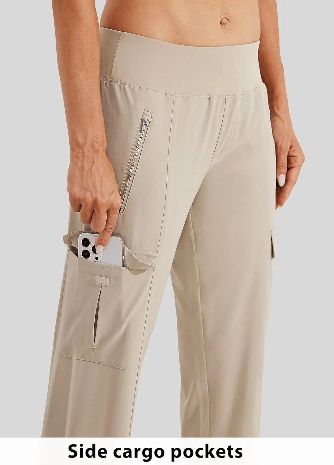 Willit Women's Golf Pants Athletic Quick Dry Pants Lightweight Cargo Travel Pants with Pockets Water Resistant
