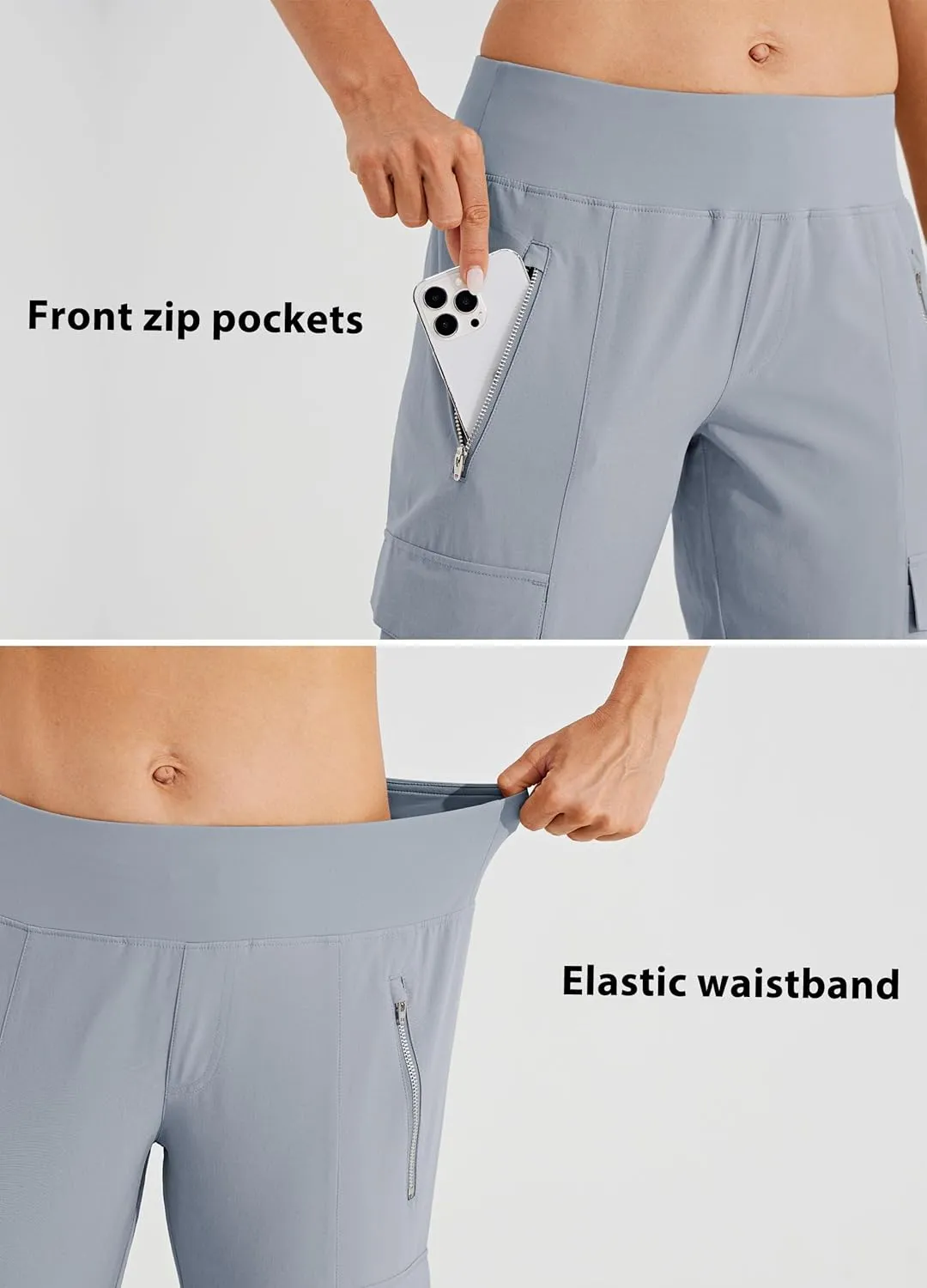 Willit Women's Golf Pants Athletic Quick Dry Pants Lightweight Cargo Travel Pants with Pockets Water Resistant