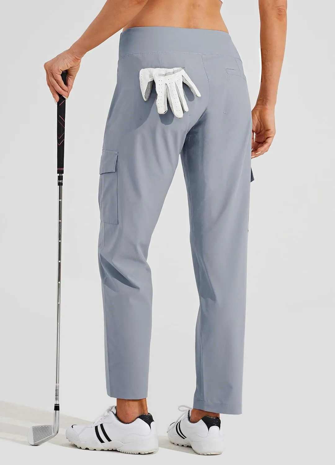 Willit Women's Golf Pants Athletic Quick Dry Pants Lightweight Cargo Travel Pants with Pockets Water Resistant