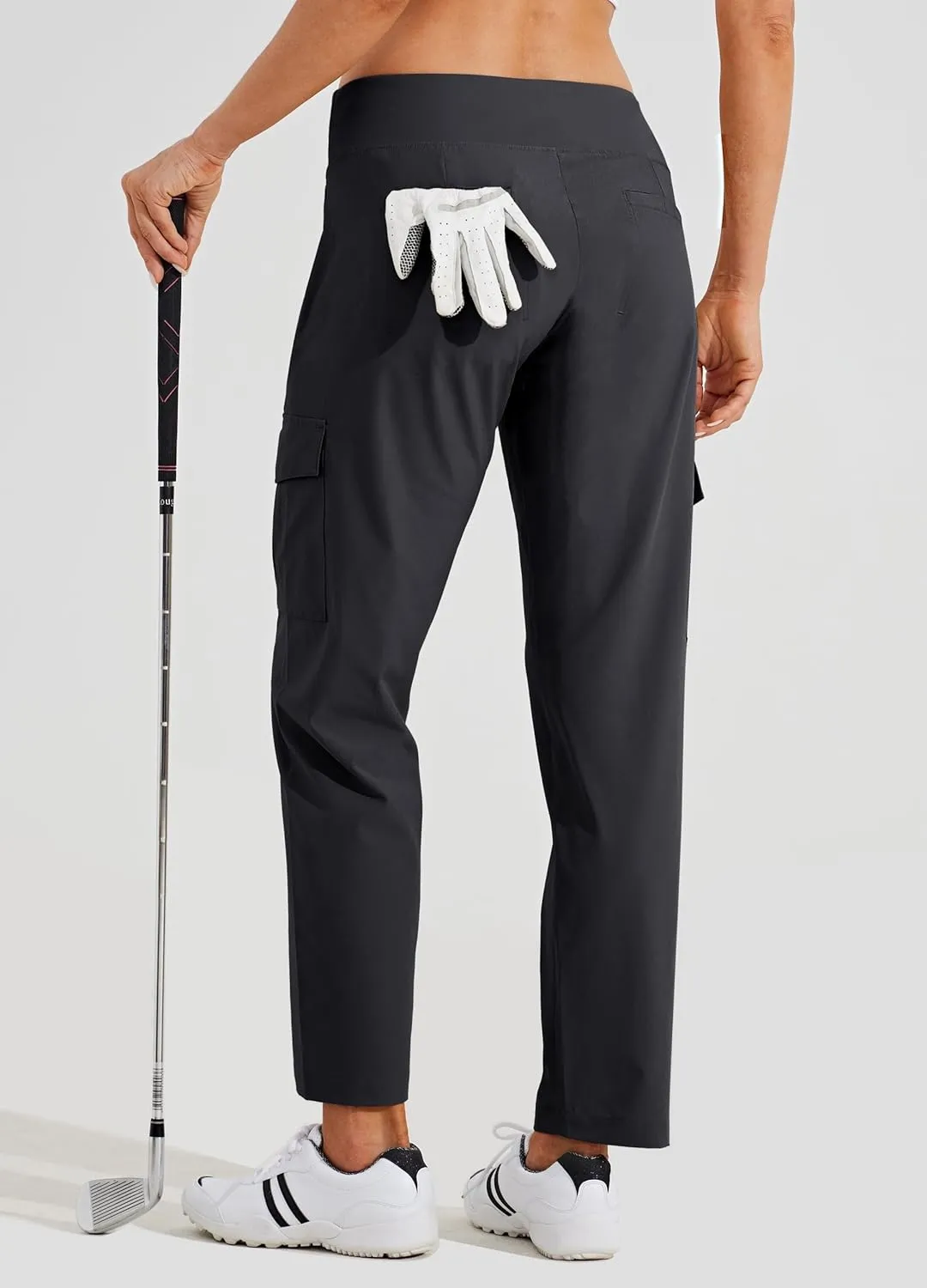 Willit Women's Golf Pants Athletic Quick Dry Pants Lightweight Cargo Travel Pants with Pockets Water Resistant