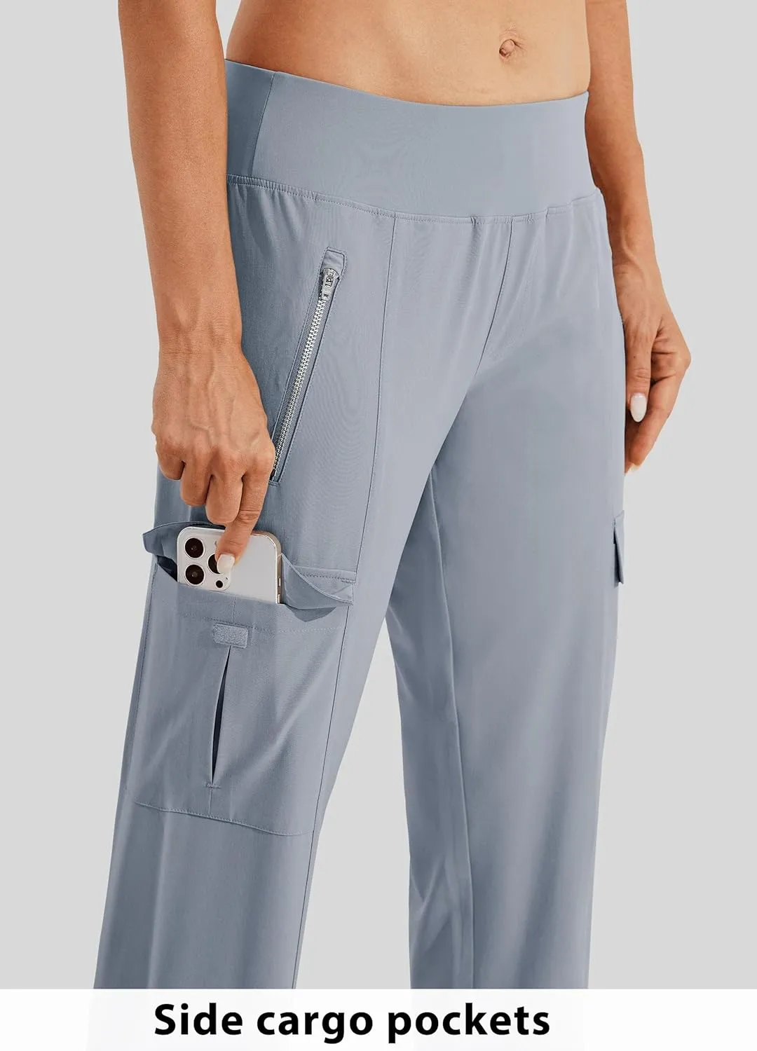 Willit Women's Golf Pants Athletic Quick Dry Pants Lightweight Cargo Travel Pants with Pockets Water Resistant