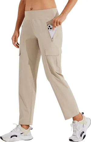 Willit Women's Golf Pants Athletic Quick Dry Pants Lightweight Cargo Travel Pants with Pockets Water Resistant