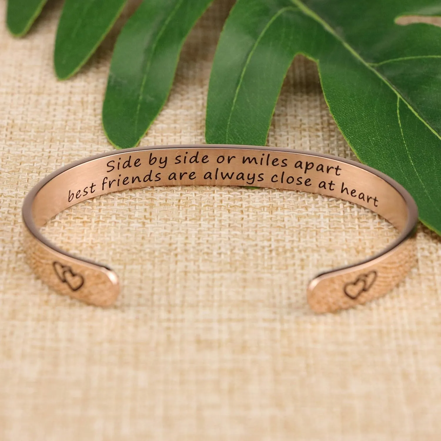 Yiyang Bracelets for Women Inspirational Rose Gold Cuff Bangle Bracelet for Men Teen Girls Stainless Steel Jewelry Christmas Birthday Friendship Gifts for Her BFF Mom