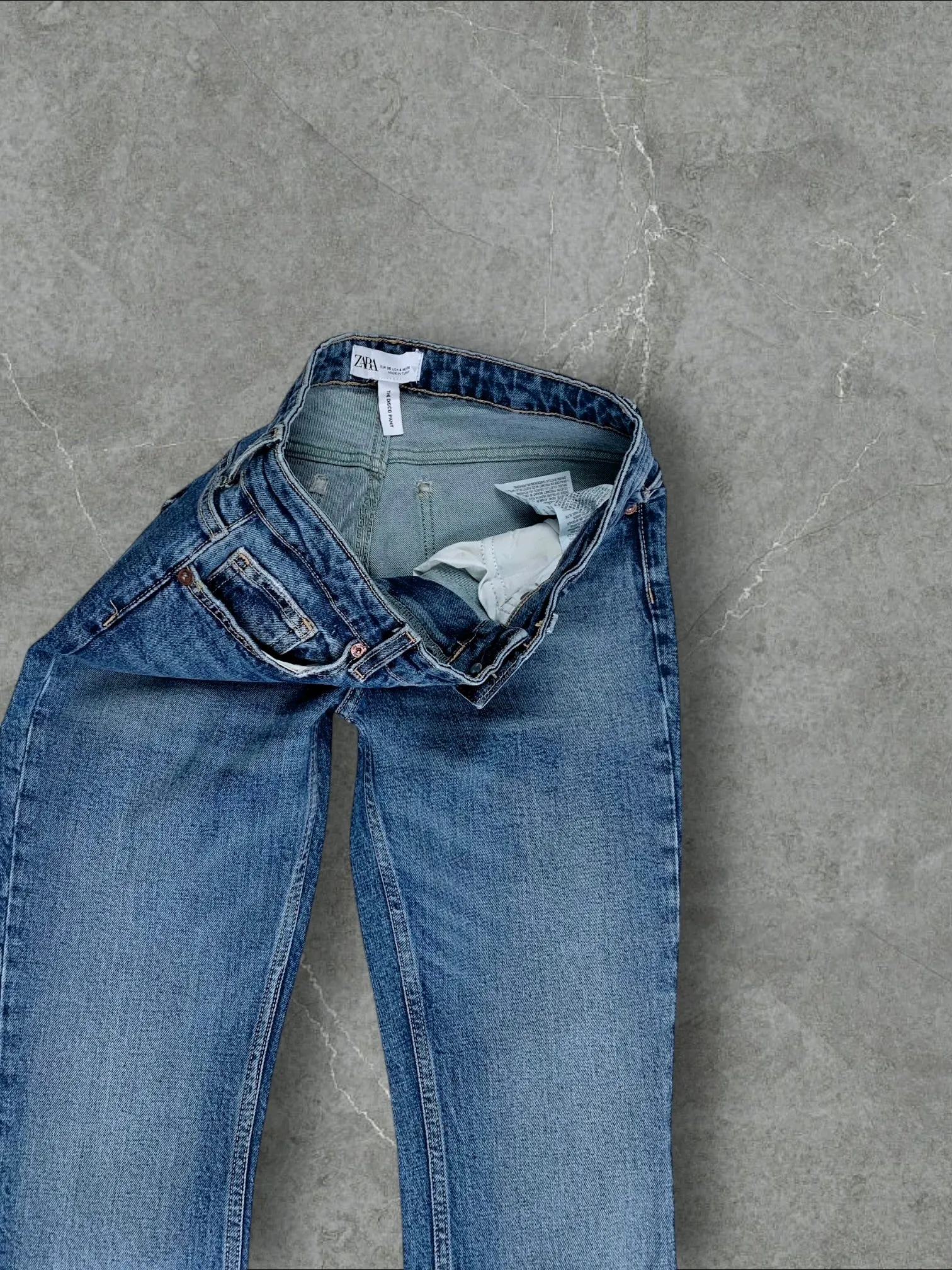 ZARA BELL BOTTOM STRETCHY DENIM