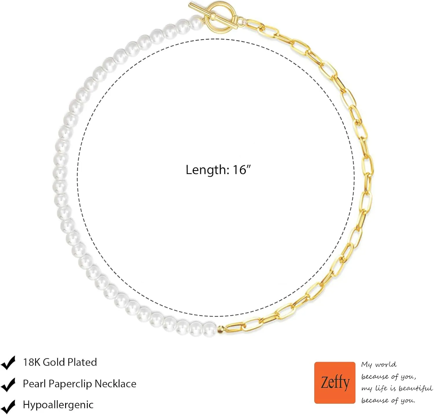 Zeffy Pearl Necklace 4MM/6MM/8MM Dainty Round Imitation Pearl Choker Necklace Wedding Pearl Necklace Delicate Jewelry for Women Simple Bridesmaid Jewelry Gifts