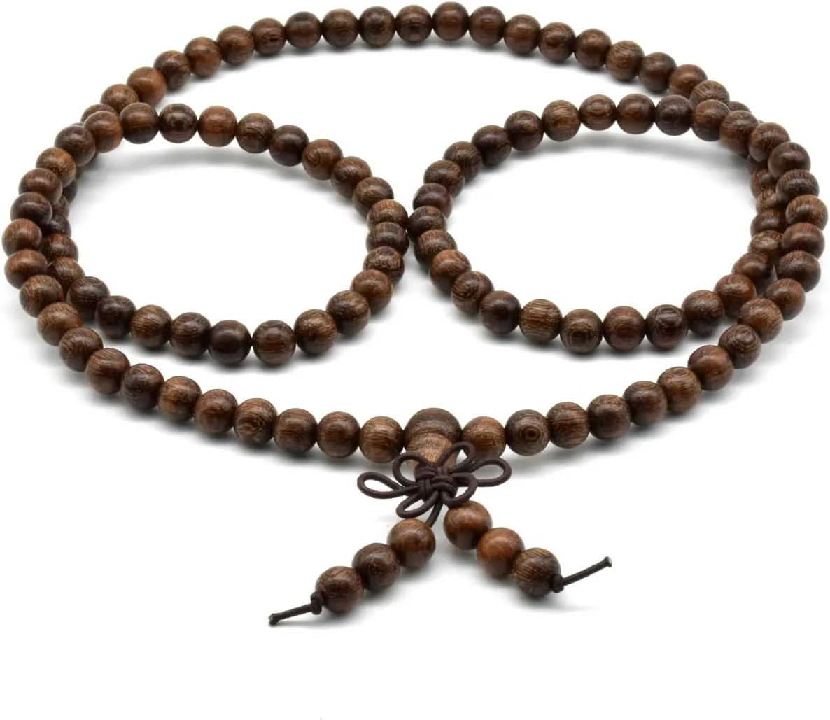 Zen Dear Unisex Natural Silkwood Tibetan Buddhism Meditation Prayer Bead Necklace Japa Mala Beads Bracelets