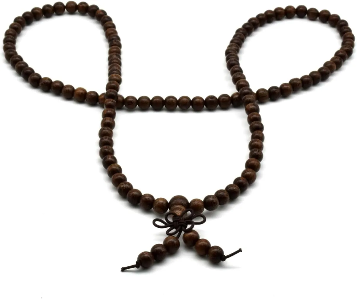 Zen Dear Unisex Natural Silkwood Tibetan Buddhism Meditation Prayer Bead Necklace Japa Mala Beads Bracelets