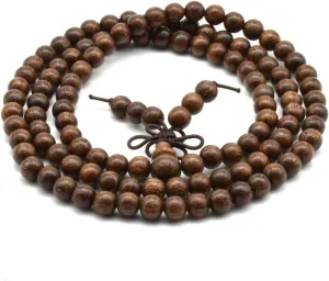 Zen Dear Unisex Natural Silkwood Tibetan Buddhism Meditation Prayer Bead Necklace Japa Mala Beads Bracelets