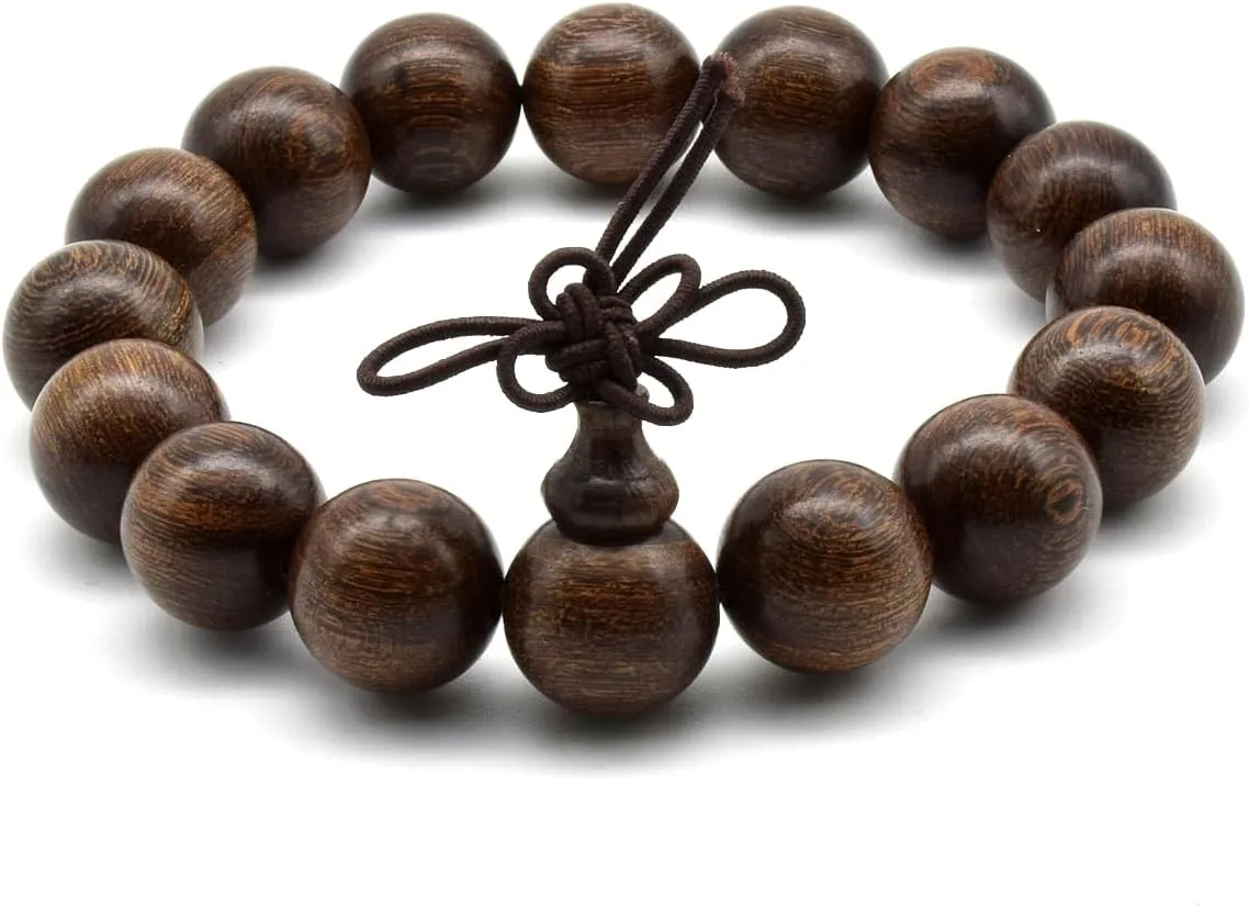 Zen Dear Unisex Natural Silkwood Tibetan Buddhism Meditation Prayer Bead Necklace Japa Mala Beads Bracelets
