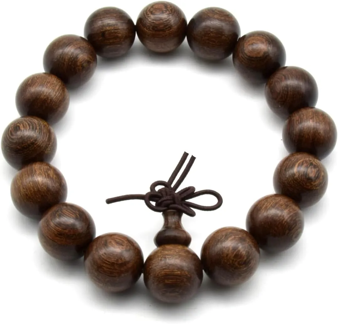 Zen Dear Unisex Natural Silkwood Tibetan Buddhism Meditation Prayer Bead Necklace Japa Mala Beads Bracelets