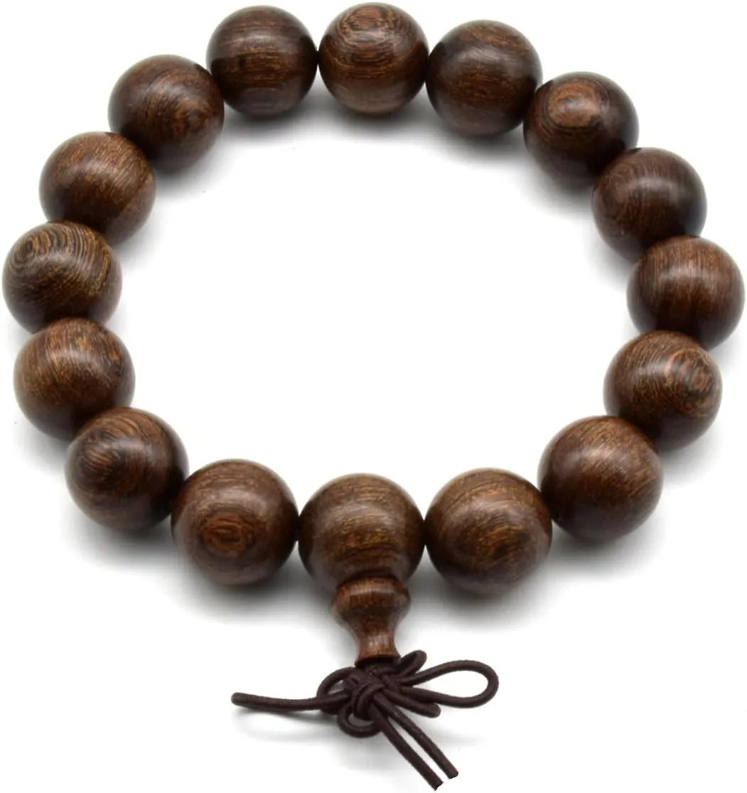 Zen Dear Unisex Natural Silkwood Tibetan Buddhism Meditation Prayer Bead Necklace Japa Mala Beads Bracelets